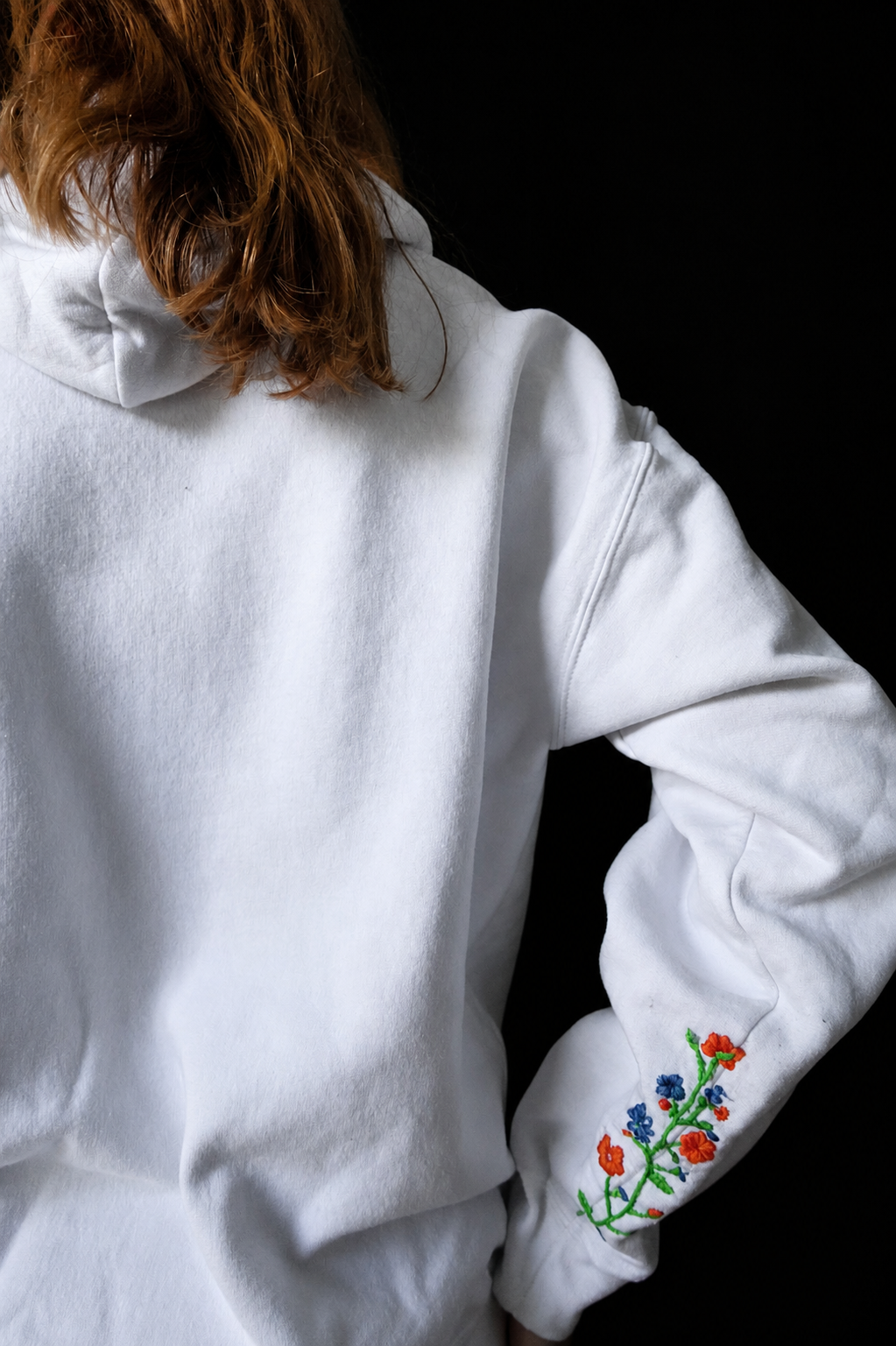 Embroidered Floral Hoodie