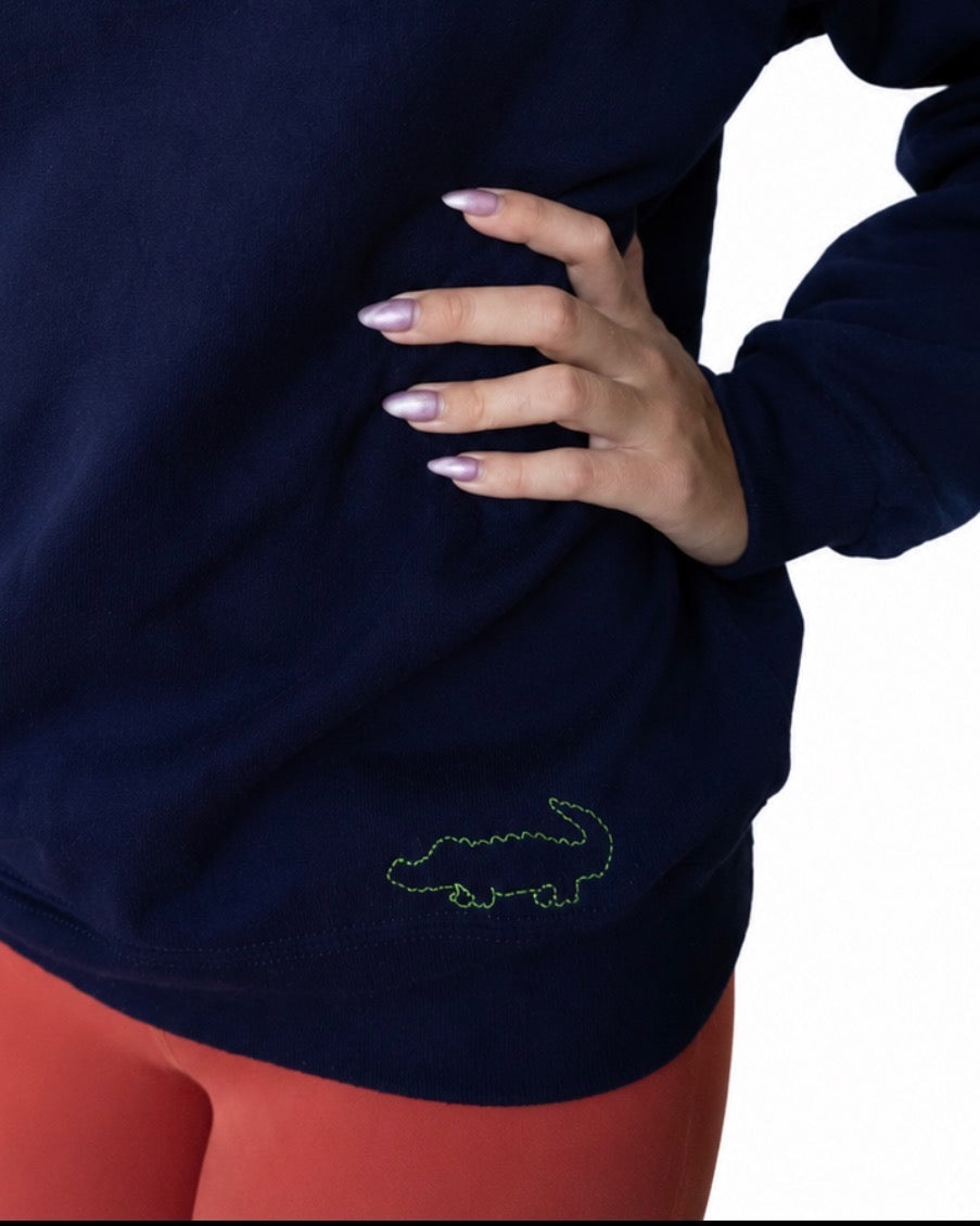 Later Gator Embroidered Crewneck