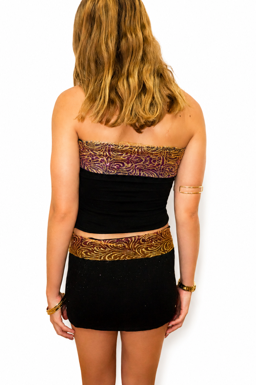 Midnight Glitter Foldover Set